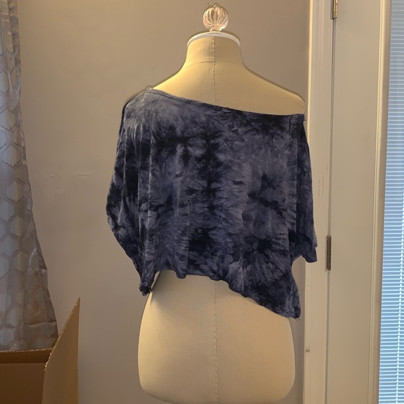 Exist cute crop top tie dye off the shoulder 💜 - Picture 3 of 7